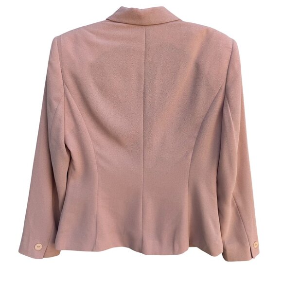 Rena Rowan For Saville Petite Vintage Womens Blush Pink Preppy Blazer Jacket 6P - Picture 4 of 8